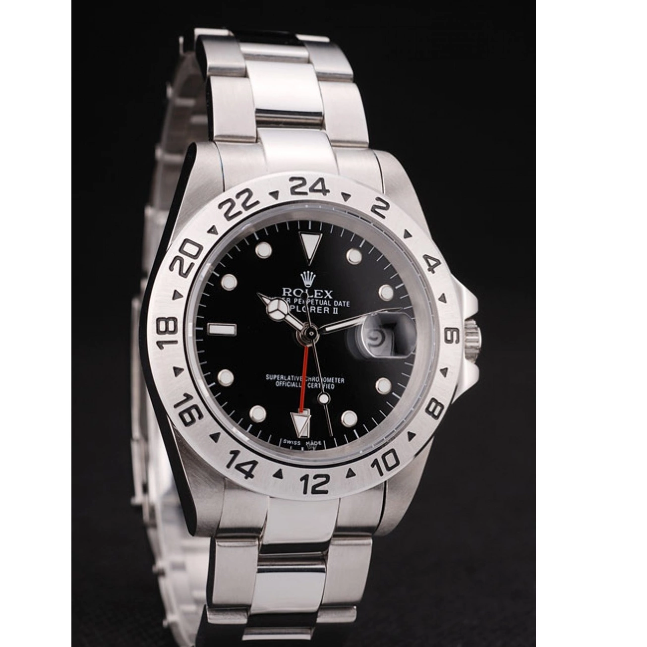 AAA Replica Watches Black Steel Rolex Stainless Dial Explorer Bezel 0801